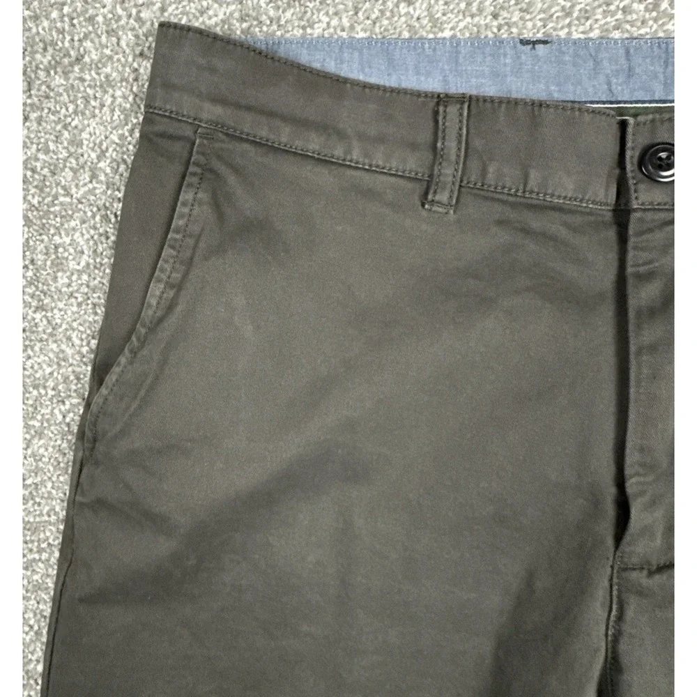 L.L.Bean Chino‎ Pants Men's 35x30 Gray Standard Fit Stretch Work Casual
